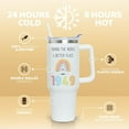 thumbnail image 3 of Happy 75th Birthday Gifts for Women, 40 oz Tumbler with Handle and Straw Lid, 75 Years Old Gifts Idea for Her, Seventy-five Birthday Present Back in 1949 Tumbler Cup（White）, 3 of 6