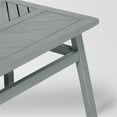 thumbnail image 5 of Walker Edison Extérieur Bois Patio Chevron Table Basse en Gris Lavable, 5 of 5