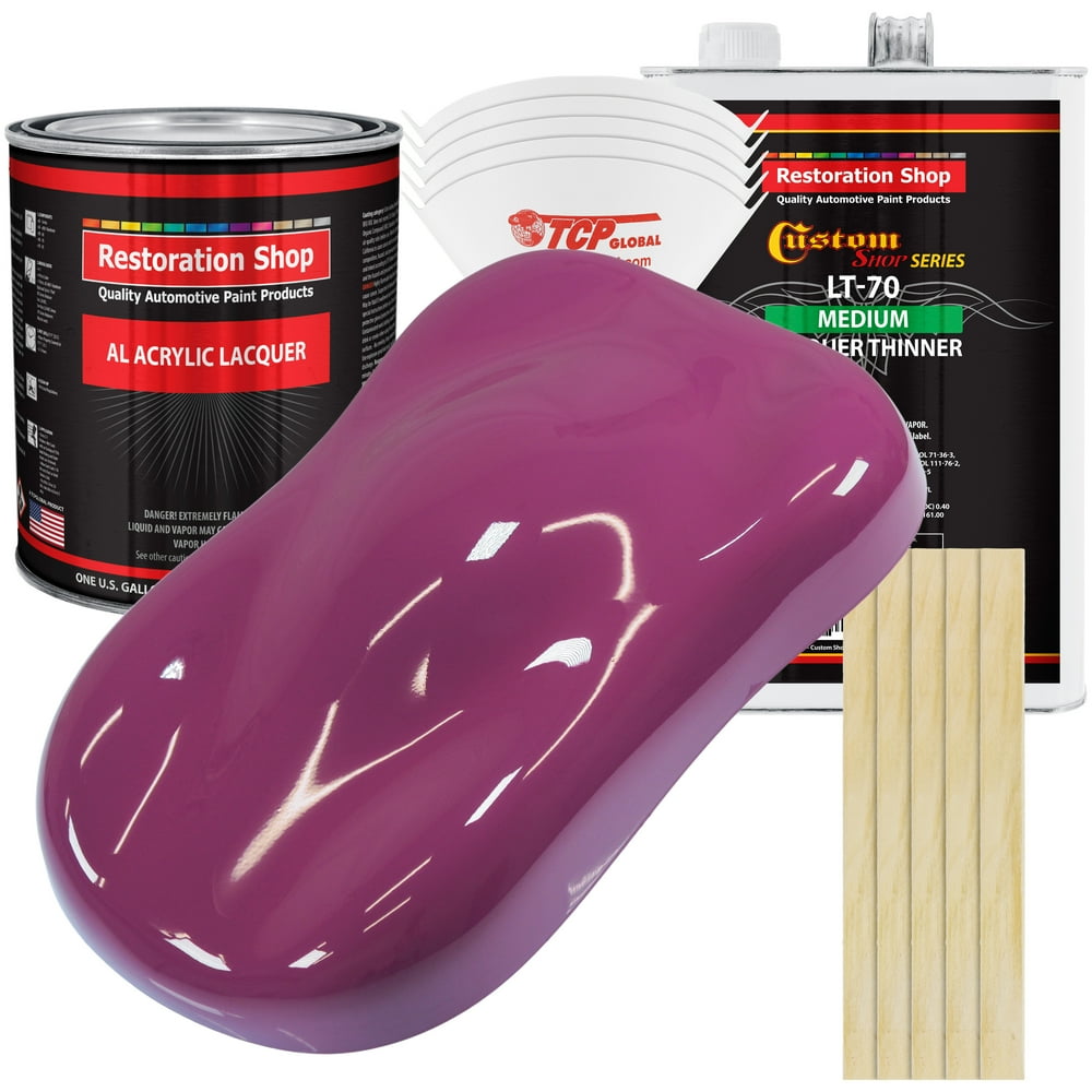 Restoration Shop Magenta Acrylic Lacquer Auto Paint Complete Gallon