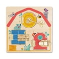 thumbnail image 2 of TOOKYLAND Wooden Busy Board - Activity Board, Preschool Learning Sensory Toy for Kids 3 Years Old +, 2 of 9