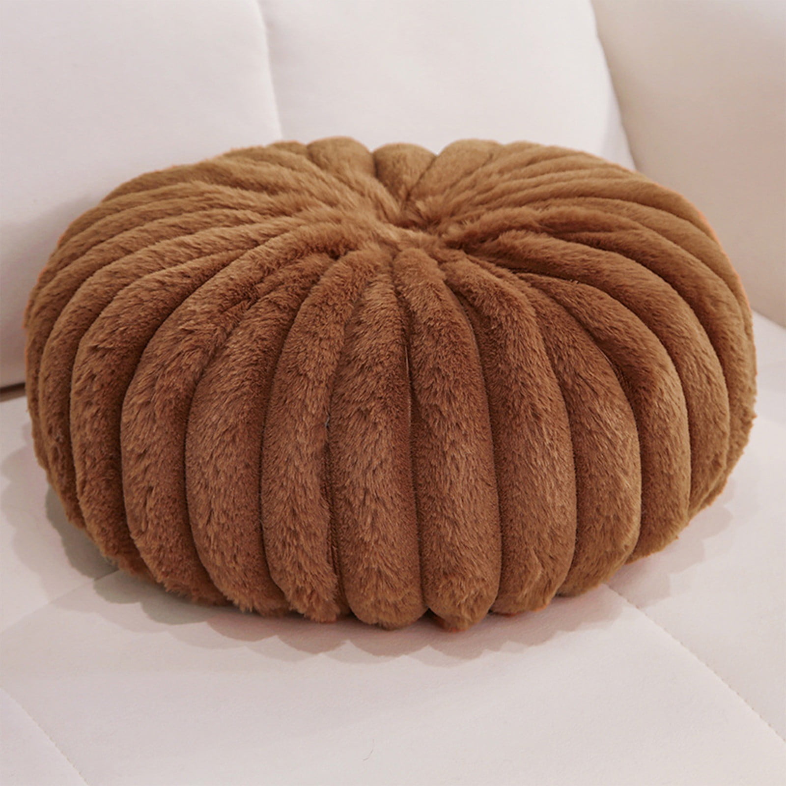 Hvmvliv 13.77x13.77x5.9in Throw Pillow for Couch Pumpkin Cushion Sofa Decorative Cushion Pumpkin Sofa Pillow Lazy Person Pillow Living Room Pillow Tatami Brown