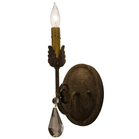

Meyda 161826 5 in. Antonia Wall Sconce Antiquity Textured