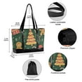 thumbnail image 2 of FORMRS Laptop Tote Bag for Women with 15.6" Computer Compartments Handbag, Beige Christmas Gingerbread, 2 of 7