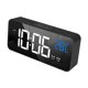 thumbnail image 4 of Reloj eléctrico con alarma LED, multifuncional, exquisita superficie de espejo, silencioso, para mesita de noche, decoración del hogar, dormitorio, oficina, color negro, 4 of 5
