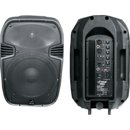 NEW PYLE PPHP1085A 10" 600W Powered 2-Way Professional PA Speaker System + RCA