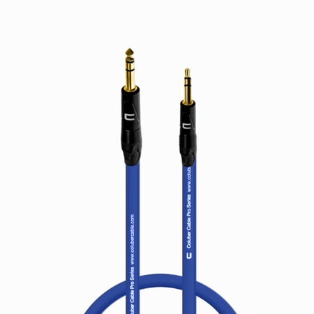 Coluber Cable 1/4" Balanced TRS Male to 3.5 TRS Male 1.5ft Audio Interface Connector