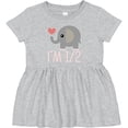 thumbnail image 3 of Inktastic Half Birthday Cute Elephant Girls Baby Dress, 3 of 5