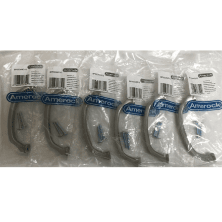 Amerock BP55344G10, Satin Nickel Finish Cabinet & Furniture Pull with 6 Pieces