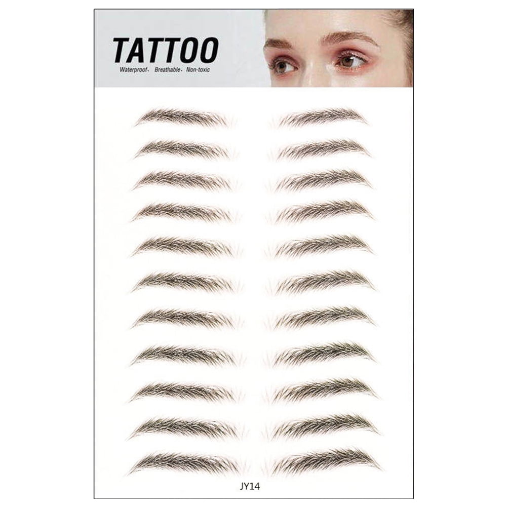 Careslong 4D Hair-like Authentic Eyebrows Long Lasting Damage Free Eyebrow  Stickers Makeup Cosmetic Tool - Walmart.com