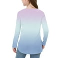 thumbnail image 5 of Favoffer Girls Long Sleeve T Shirts Round Neck Curve Hem Side Slit Basic Casual Loose Tunic Soft Tops 3-12Y, 5 of 7