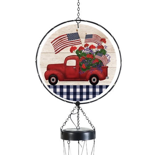 Briarwood Lane Stars and Stripes Truck Illuminated Wind Chime