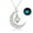 Silver, variant on Guodhu Glow in The Dark Silver Crescent Moon and Orb Necklace - Glowing Blue Moon Charm - Magical Fantasy Fairy Glowing Necklace - Glow Jewelry