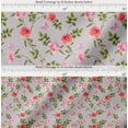 thumbnail image 2 of Soimoi Cotton Poplin Fabric Leaves,Rose & Peony Floral Decor Fabric Printed Yard 56 Inch Wide, 2 of 7