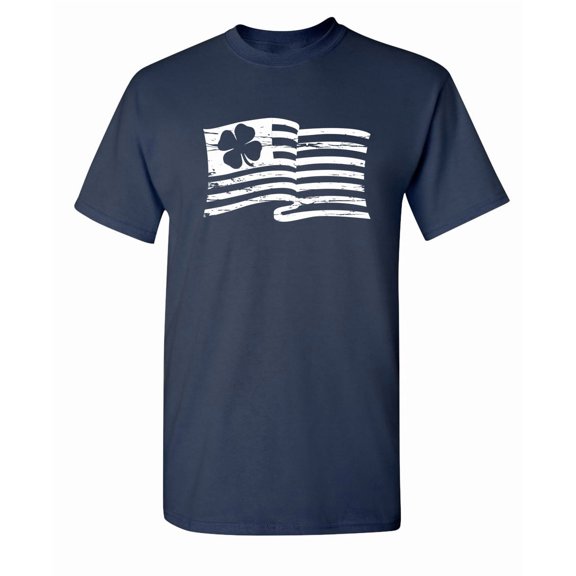 Irish American Flag Sarcastic Novelty Gift Idea Adult Humor Heavy Duty Funny Men's T Shirt