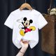 thumbnail image 5 of Camiseta de algodón para niños de Disney Mickey Mouse, camiseta kawaii, ropa informal de dibujos animados de anime para niños, camiseta para niñas y niños, camiseta Y2K, 5 of 5