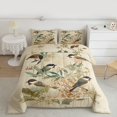thumbnail image 2 of Feelyou Rustic Bird Animal Full Size Comforter Sets, Chinese Flower Floral Bedding Comforter Set, Vintage Fashion Style Reversible Bedding Sets, Microfiber Bedroom Decor, 3 Pieces, 2 of 8