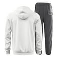 thumbnail image 4 of Cavosen 2 Piece Men Sweatsuits Sets Long Sleeve Full Zip Pullover Hoodie and Jogger Pants Tracksuit Drawstring Jackets Solid Pocket Casual Loungewear, 4 of 4