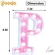 thumbnail image 4 of Luz de Letras LED Pooka Marquee, Letra P en Rosa Claro a Batería, 4 of 6