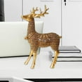 thumbnail image 6 of Baoblaze Deer Statues Reindeer Figurines Nordic Imitation Rattan Miniature Ornaments Deer Sculptures for Table Office Shelf Decor standing, 6 of 8