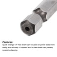 thumbnail image 4 of Uxcell M6 x 1 Titanium Coated High Speed Steel 4341 Combination Drill Tap Bit, 4 of 6