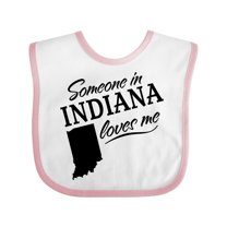 Inktastic Someone in Indiana Loves Me Boys or Girls Baby Bib
