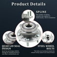 thumbnail image 3 of Front Wheel Bearing Hub Set Assembly Fit for 2008-2014 Dodge Avenger/2011-2014 Chrysler 200/2007-2010 Chrysler Sebring w/o ABS, Easy to Install, OE Direct Replacement - 513263, Reduce Noise, 3 of 6