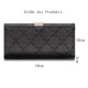 thumbnail image 2 of Bolso grande de mujer con 9 ranuras para tarjetas y ventana para fotos, bolso grande y elegante de piel con compartimento para teléfono móvil y cremallera en negro/azul/verde/gris, negro, 2 of 7