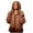 Coffee, variant on Women's Gradient Color Puffer Coat, Oversized Hooded Zip Up Jacket, Lightweight Quilted Winter Coat, Long Sleeve Round Hem Jacket, Warm Padded Outerwear, Casual Winter Jacket Black L