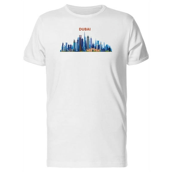 Dubai City Skyline, Travel T-Shirt Men -Image by Shutterstock, Male Medium