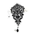 thumbnail image 1 of Guantes sin dedos Fernando cortos de encaje floral Steampunk negro, 1 of 8