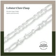 thumbnail image 7 of Men's 5.5mm 150 Gauge Figaro Chain Solid .925 Sterling Silver Necklace , 28" inches, 7 of 7