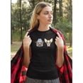 thumbnail image 2 of Elegant Dogs Shaped T-Shirt Women -Smartprints Designs, Female XX-Large, 2 of 4