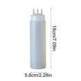thumbnail image 5 of 3 Hole Squeeze Bottle,Condiment Squeeze Bottles,Plastic Squirt Bottles For Sauce, Ketchup, Dressing, Oil & More,350Ml/11Oz Squeeze Bottles,Kitchen Condiment Dispensers,Sauce Bottles Squeeze,B, 5 of 6