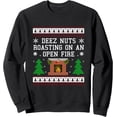 thumbnail image 1 of Deez Nuts, Roasting On An Open Fire, divertida sudadera navideña fea, 1 of 5