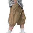 thumbnail image 2 of Boys Shorts 10-12 Summer Cargo Shorts Teen Boy Shorts 14-16 Lightweight Straight Leg Shorts Knee Length Cotton Shorts with Pockets Reorder Items Bought By Me My Recent Orders Placed, 2 of 6