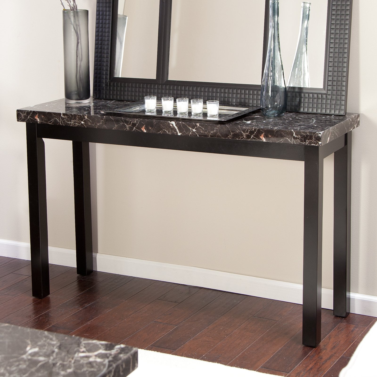 Galia Faux Marble Console Table