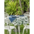 thumbnail image 2 of Outdoor Tablecloth with Umbrella Hole and Zipper, Spring Emerald Green Eucalyptus Round Table Cloth 60 Inch Waterproof Tablecloth, Botanical Leaf Country Picnic Table Cover for Patio Camping, 2 of 7