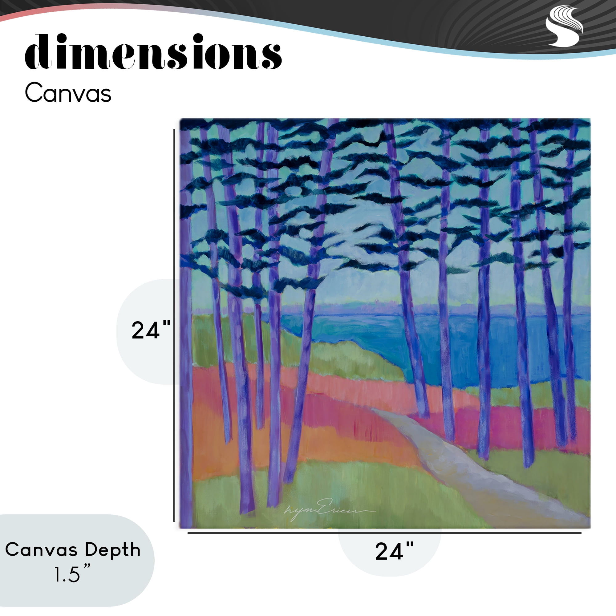 Stupell Industries Razzle Dazzle Forest Scene Canvas Wall Art, design by Lynn Ericson Fine Art