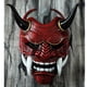 thumbnail image 1 of Prajna-Máscara de demonio japonés, fantasma, Guerrero, cara azul, Shura, ninja, escritura de cara completa, utilería para matar, disfraz de Halloween para hombre xuanjing unisex, 1 of 2
