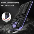 thumbnail image 6 of for Motorola Moto G30 6.5 inch Wallet Case, with Credit Card Holder Stand Kickstand Slim Rugged Shockproof Heavy Duty Defender Armor Military Grade Protective Phone Case - Purple, 6 of 9