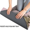 thumbnail image 3 of Dogs with Pioneer Flower Hot Yoga Mat Towel Non Slip for Hot Yoga - Quick-Drying Yoga Mat Cover with 4 Corner Pockets with Travel Bag - Hot Yoga Towel Non Slip 74"x26", 3 of 6