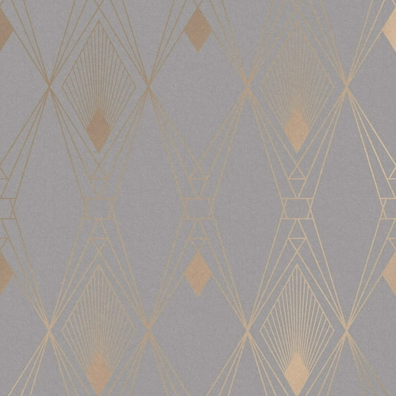 NEXT Deco Geometric Grey Wallpaper