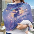 thumbnail image 3 of Renewold Dragon Star Violet Stretchy Nursing Scarf Car Seat Canopy Baby Car Seat Cover, Baby Breastfeeding Stroller High Chair Shopping Cart Cover for Infant Home Decor, 3 of 7