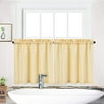 thumbnail image 2 of Kitchen Waffle Weave Tier Curtains Waterproof Rod Pocket Short Curtain Bathroom Valance, 2 of 8