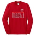 thumbnail image 2 of Wild Bobby, Ford Mustang 50 Years Logo Mach 1 Classic Emblem, Cars and Trucks, Men Long Sleeve Shirt, Red, X-Large, 2 of 4