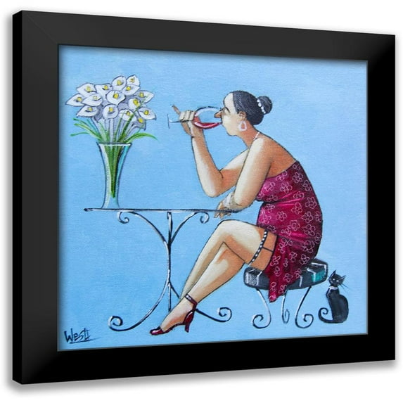 West, Ronald 15x15 Black Modern Framed Museum Art Print Titled - Three Sisters III