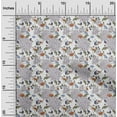 thumbnail image 1 of oneOone Cotton Poplin White Fabric Leaves & Flower Fabric For Sewing Printed Craft Fabric By The Yard 56 Inch Wide, 1 of 4
