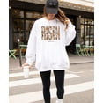 thumbnail image 3 of Ink-Printed Pearls He Is Risen Christian Sweatshirt for Women - Floral Easter Pullover White Sweatshirt Adult Large, 3 of 7