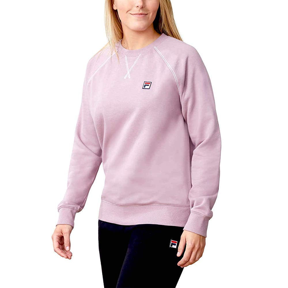 elektronisk automat dosis FILA Ladies' Crewneck French terry Contrast color overlock stitching  Sweaters L/Pink - Walmart.com