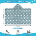 thumbnail image 2 of Blue Cartoon Unicorn Rainbow Cloud Hooded Bath Towel，50"x30" for Ages 3 To 12 Kids, Quick Dry Lightweight Soft Microfiber Hood Beach Towel Cover Up for Kids, 2 of 7